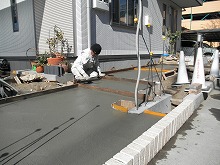 土間コンクリート打