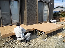 デッキ施工3